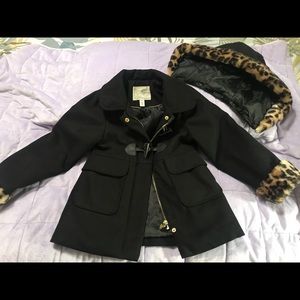 Little Girl’s Faux Lepard Fur Coat 4T